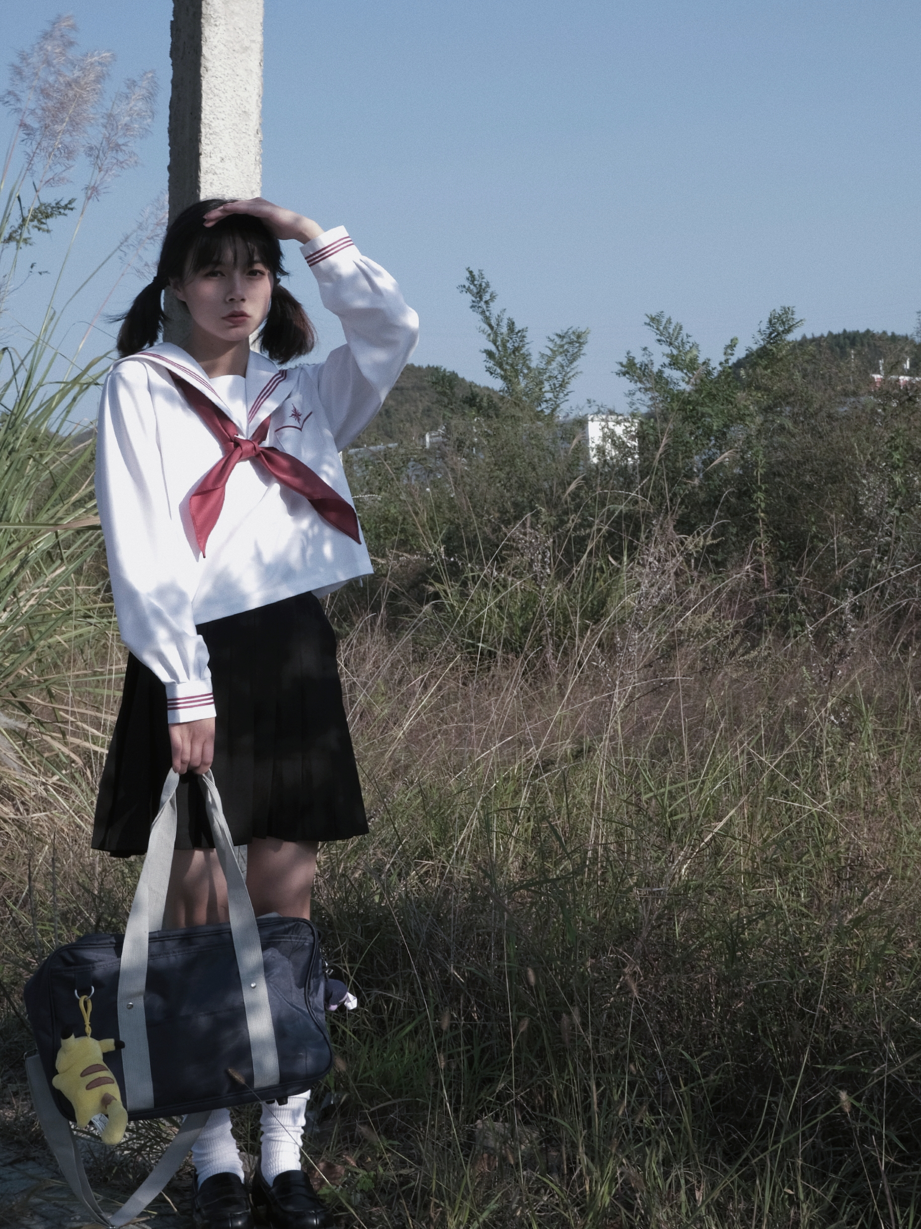セーラー服 星型ワッペン付きマリン風セーラートップス