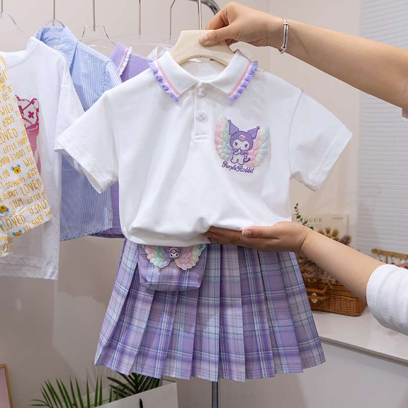 セーラー服  パステルカラーのキュートな子供用セーラー風制服セット