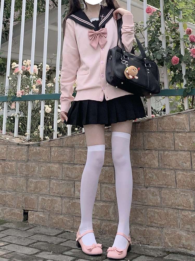 セーラー服風カーディガンアンサンブル