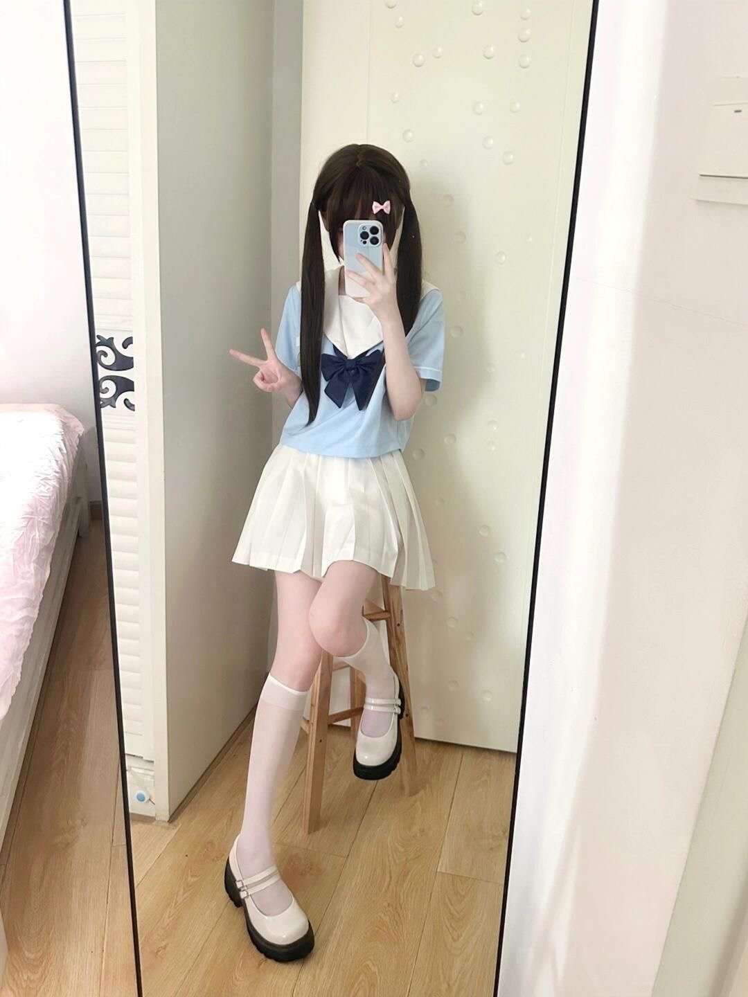 セーラー服  甘めセーラー風制服コーデセット