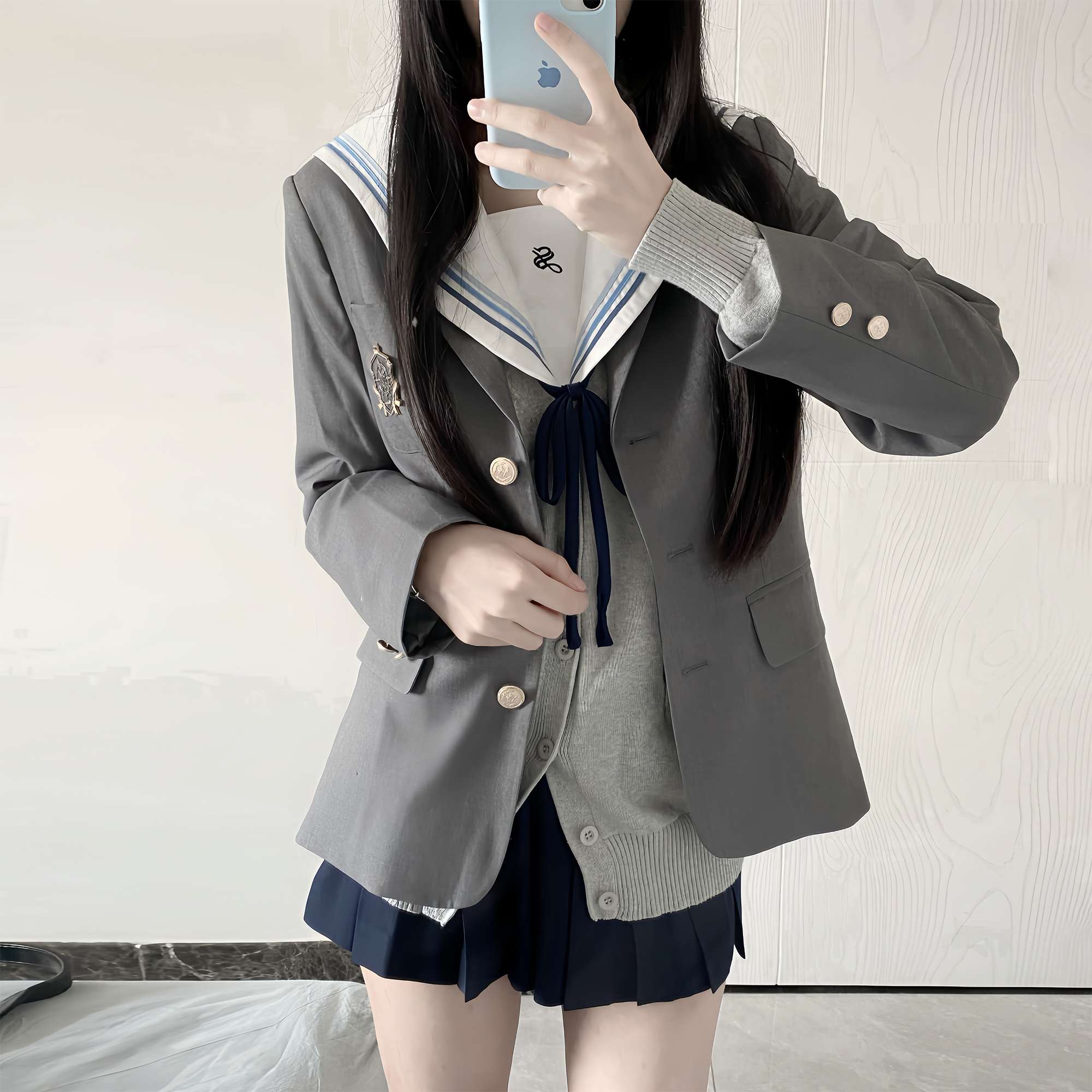 クラシックセーラーカラー グレー制服セット