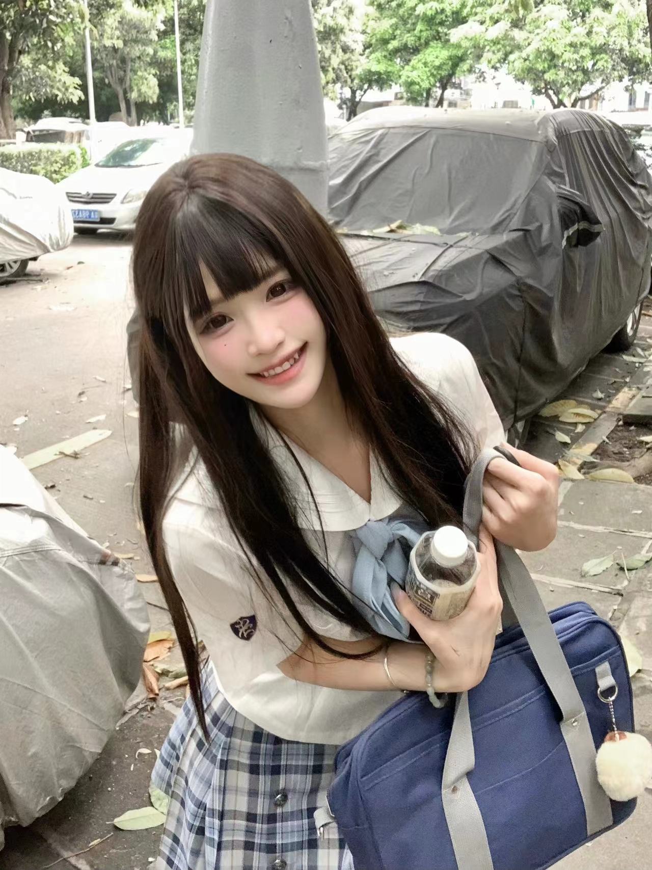 セーラー服 清楚リボン付き学園セーラーブラウス