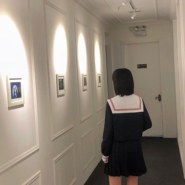 セーラー服 クラシック襟付き長袖セーラートップス