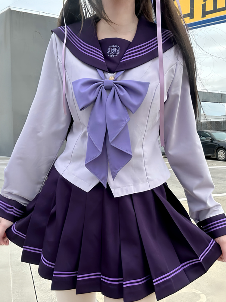 セーラー服 リボン飾り 学園風セーラーブラウス