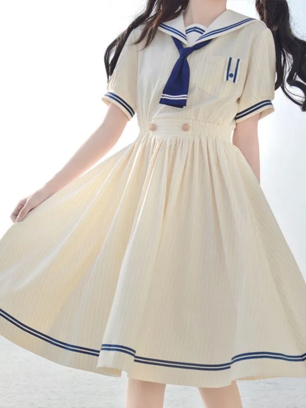 セーラー服 優雅なマリンワンピース風セーラー服