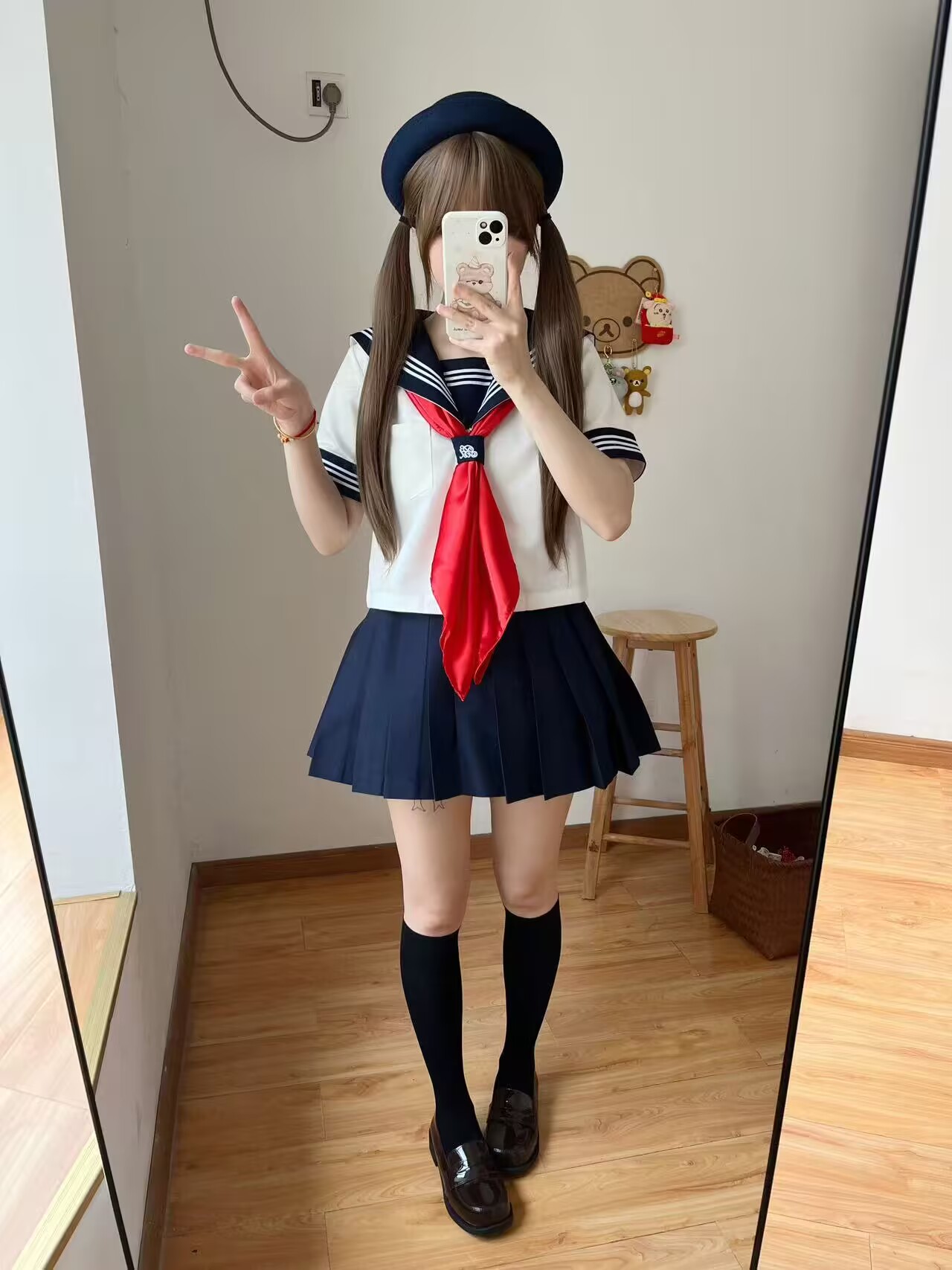 セーラー服 ベレー帽付き正統派セーラー服