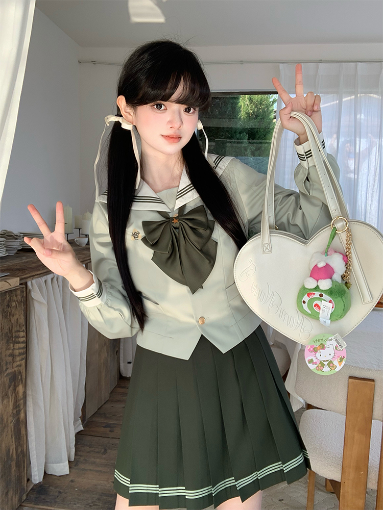 セーラー服 清楚リボン セーラー半袖トップス