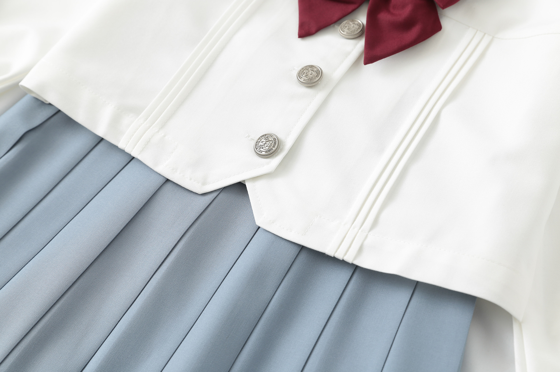 セーラー服 配色ライン入り大きめ襟セーラー長袖ブラウス