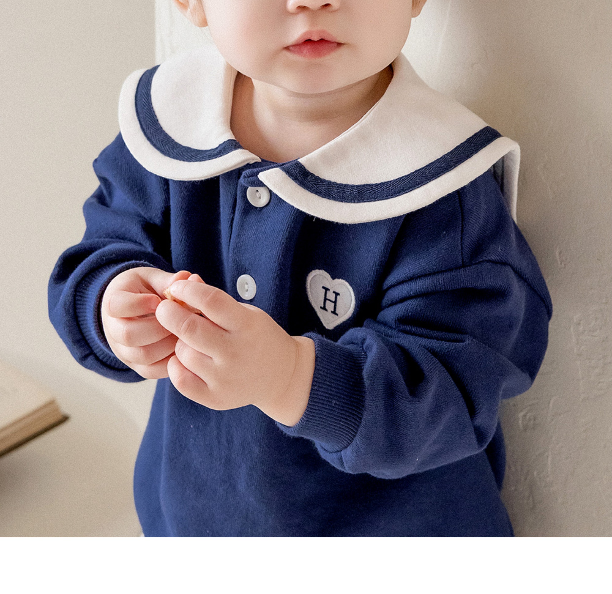 セーラー服 ハートワッペン幼児用セーラーワンピース