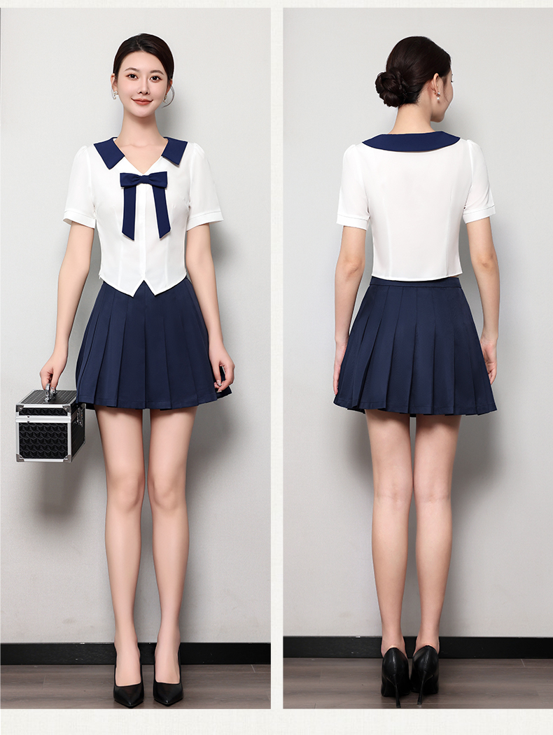 セーラー服 リボン付き清楚セーラーブラウス