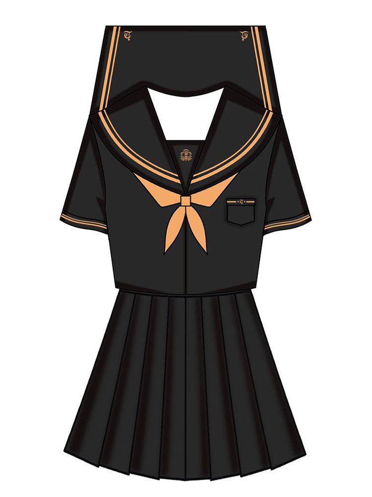 セーラー服 リボン飾り付き正統派セーラー服