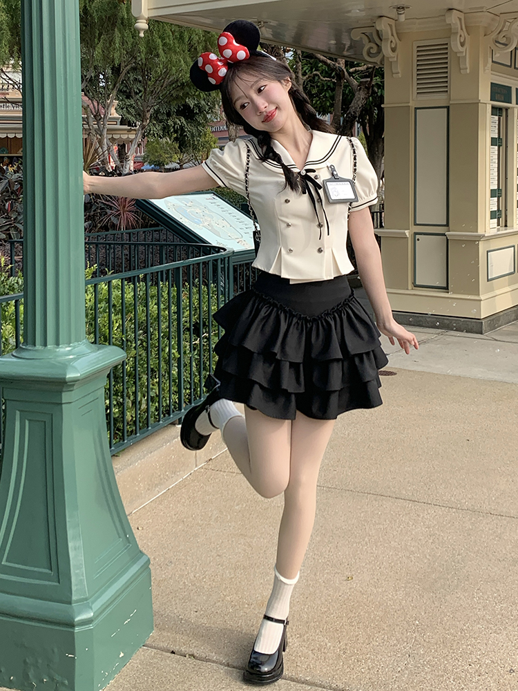 セーラー服 リボン付き清楚セーラーフォーマルトップス