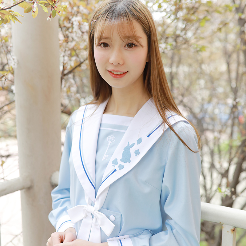 セーラー服 うさぎモチーフ大判襟セーラートップス