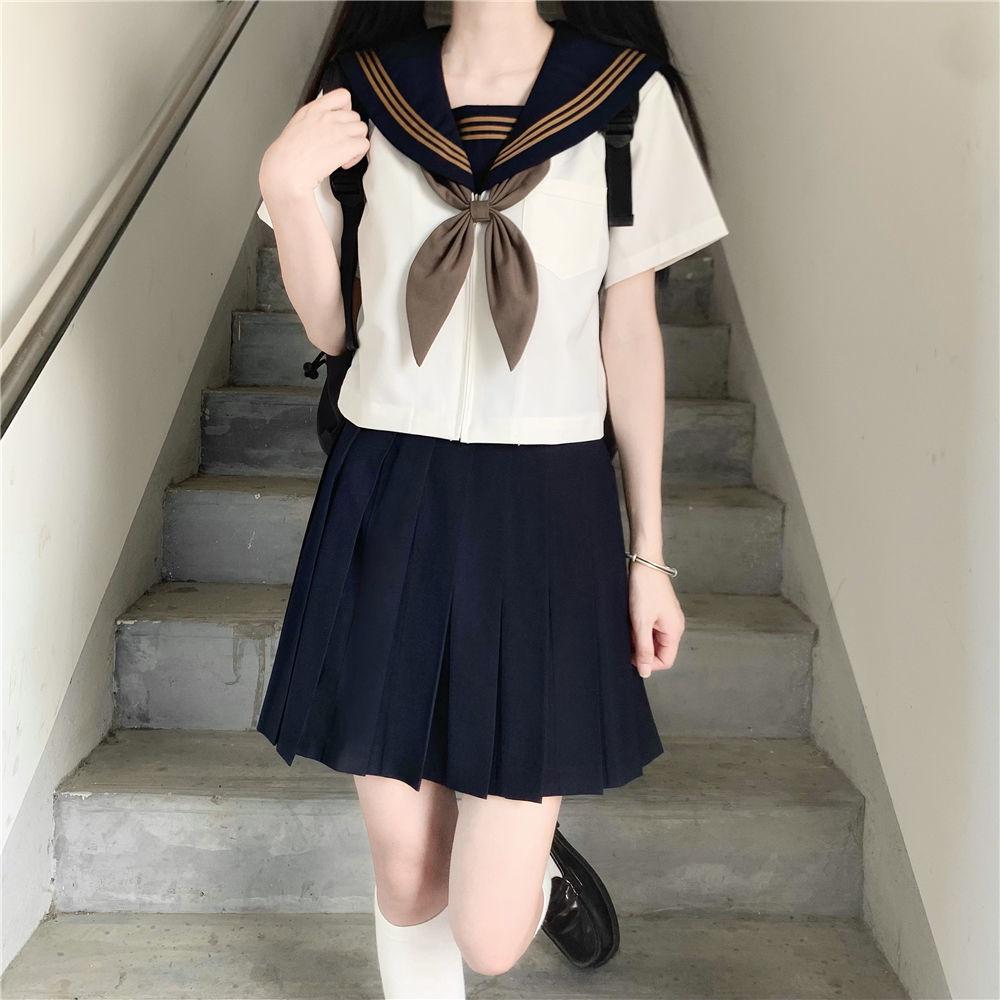 セーラー服 正統派リボン付きセーラーブラウス