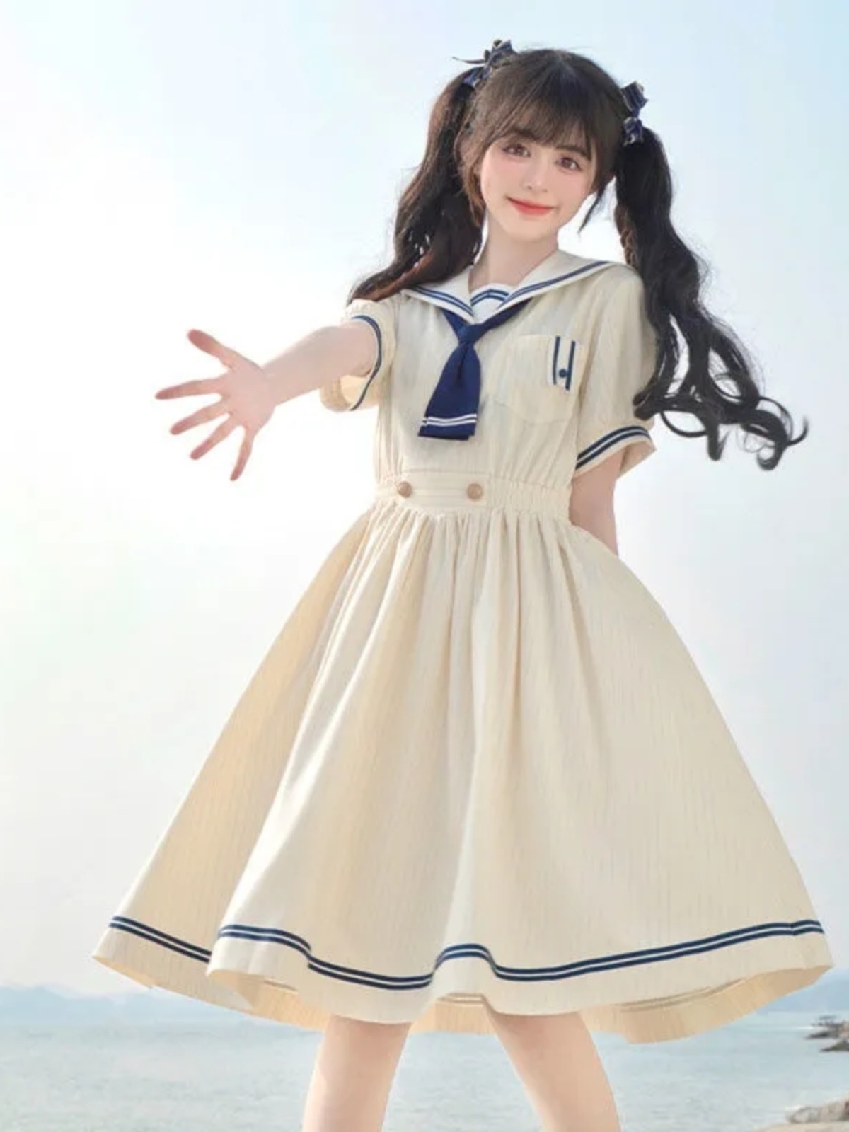 セーラー服 優雅なマリンワンピース風セーラー服