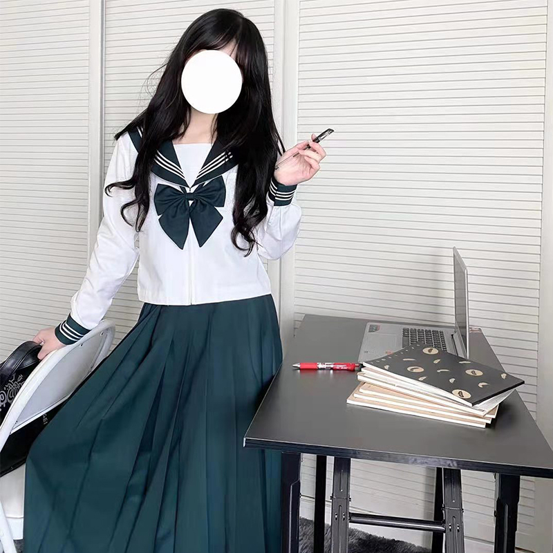 セーラー服 伝統美学 リボン付きセーラートップス