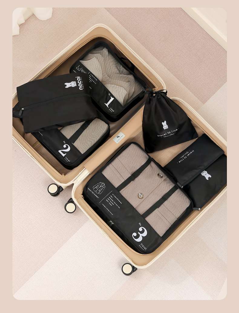 収納ポーチセット　家族旅行 すっきり収納ポーチセット