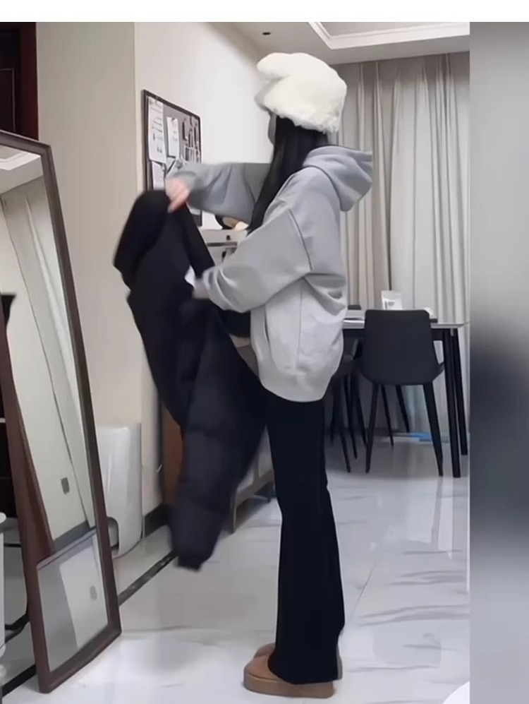 フレアパンツ 美脚効果フレアスラックス