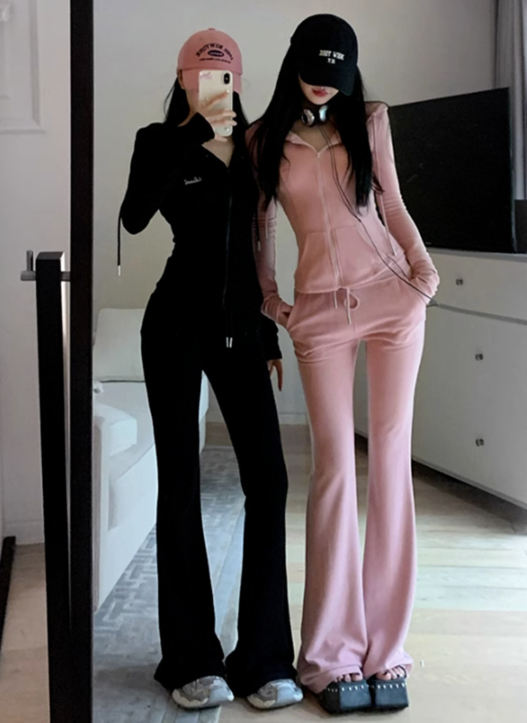 フレアパンツ 裾広がりフレアパンツセットアップスウェット