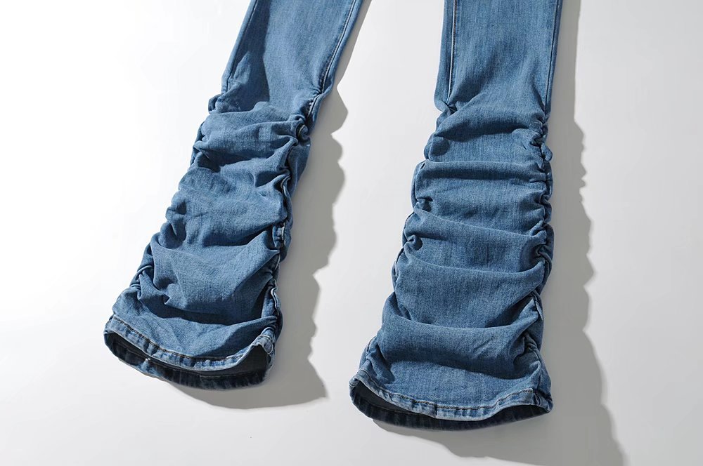 フレアパンツ シャーリングフレアデニム