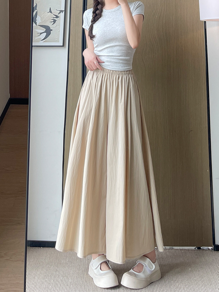 フレアパンツ ウエストギャザー フレア ロングスラックス
