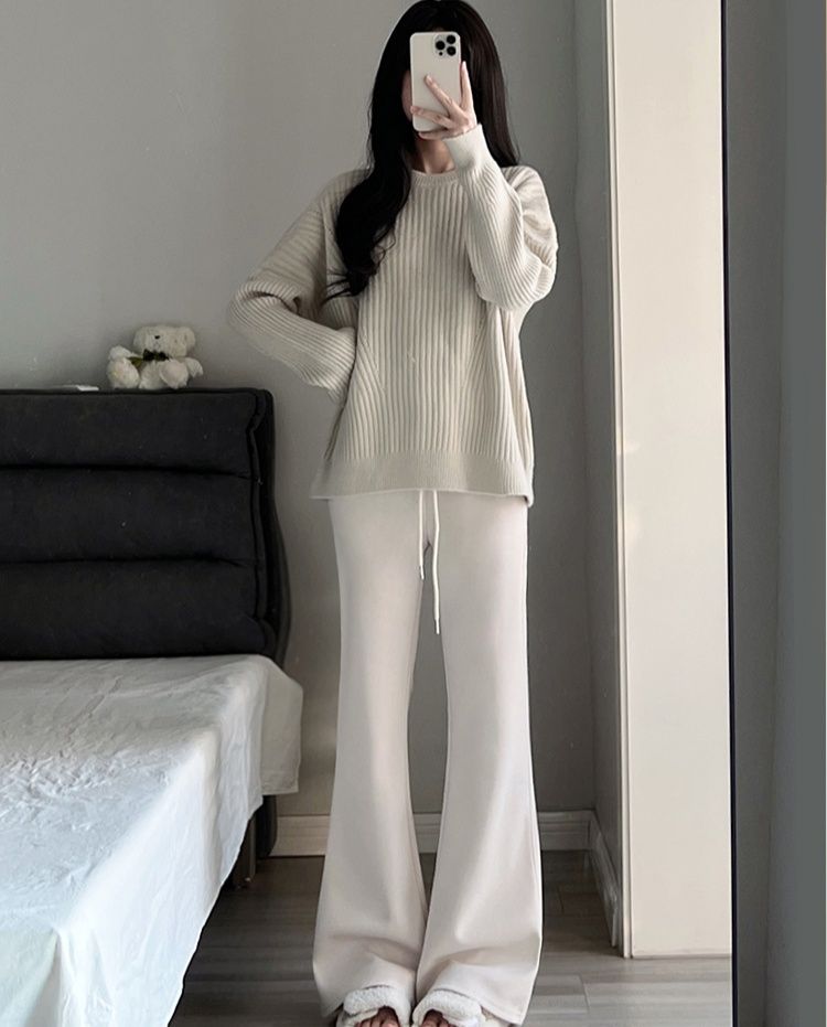 フレアパンツ すっきり美脚フレアパンツ