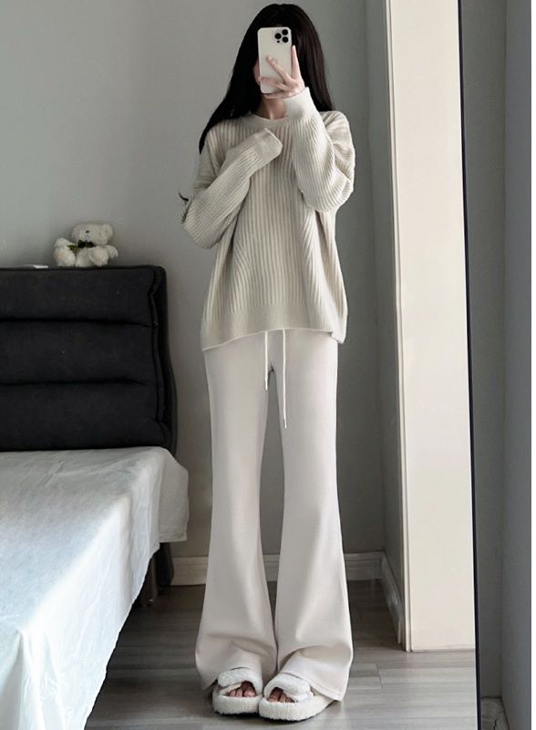 フレアパンツ すっきり美脚フレアパンツ