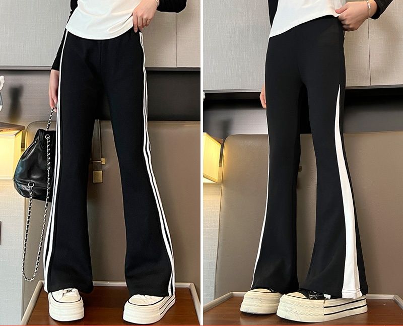 フレアパンツ 三本ライン フレアスウェットパンツ