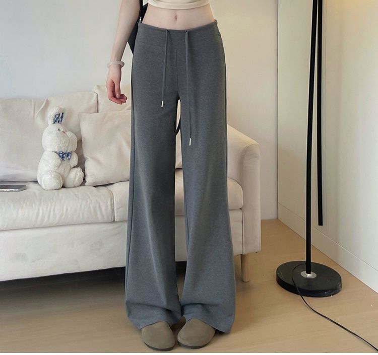 フレアパンツ 優雅なゆったりフレアスウェット