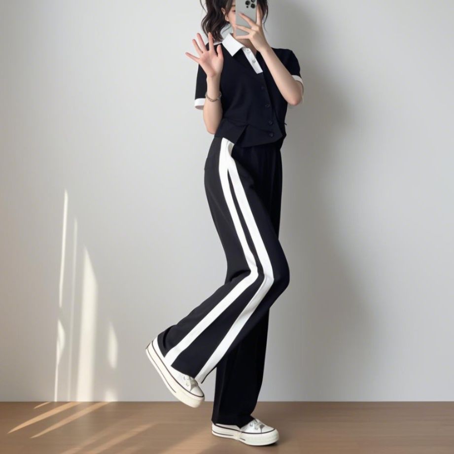 フレアパンツ サイドラインフレアスウェット