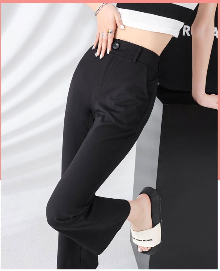 フレアパンツ 洗練美脚フレアスラックス