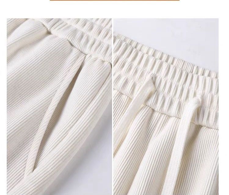 フレアパンツ リラックス紐付きワイドフレアパンツ