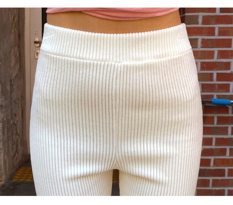 フレアパンツ なめらか美脚リブフレアパンツ