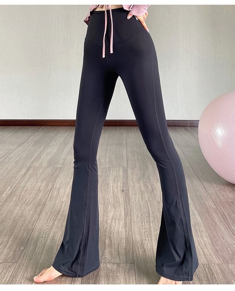 フレアパンツ すっきり美脚フレアレギンス