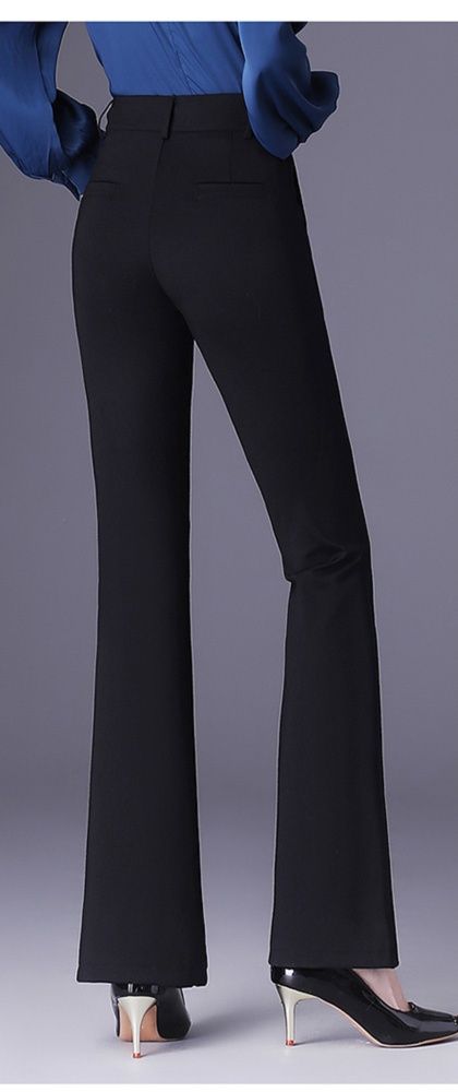 フレアパンツ フレアシルエット上質スラックス