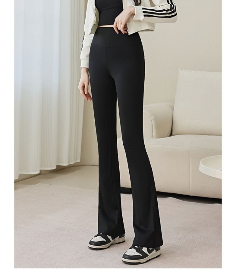 フレアパンツ 美脚ストレッチフレアパンツ