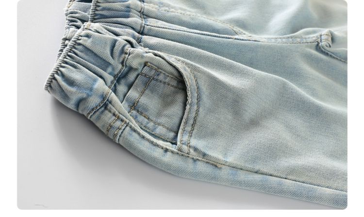 フレアパンツ 真珠レースフレアデニム　子ども用
