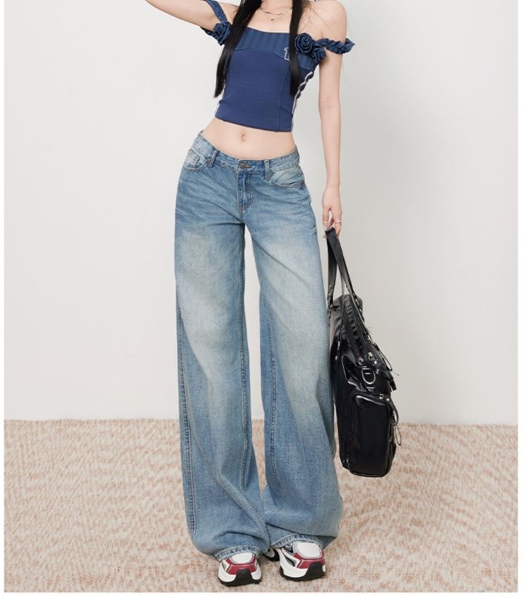 フレアパンツ 美脚強調ワイドフレアデニム