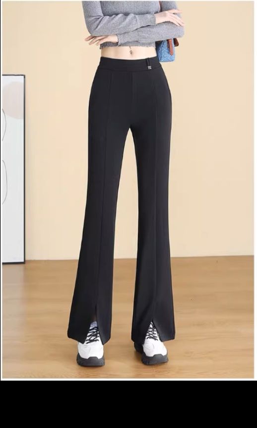 フレアパンツ 優雅なゆとりフレアスラックス