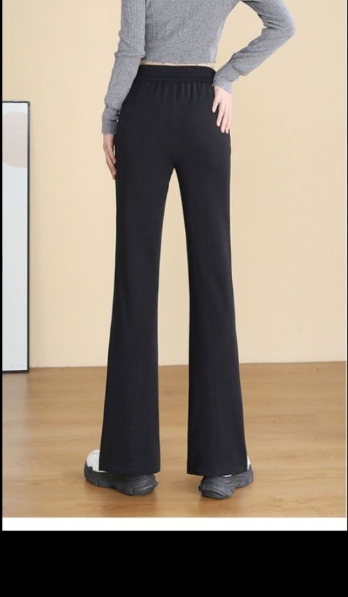 フレアパンツ 優雅なゆとりフレアスラックス