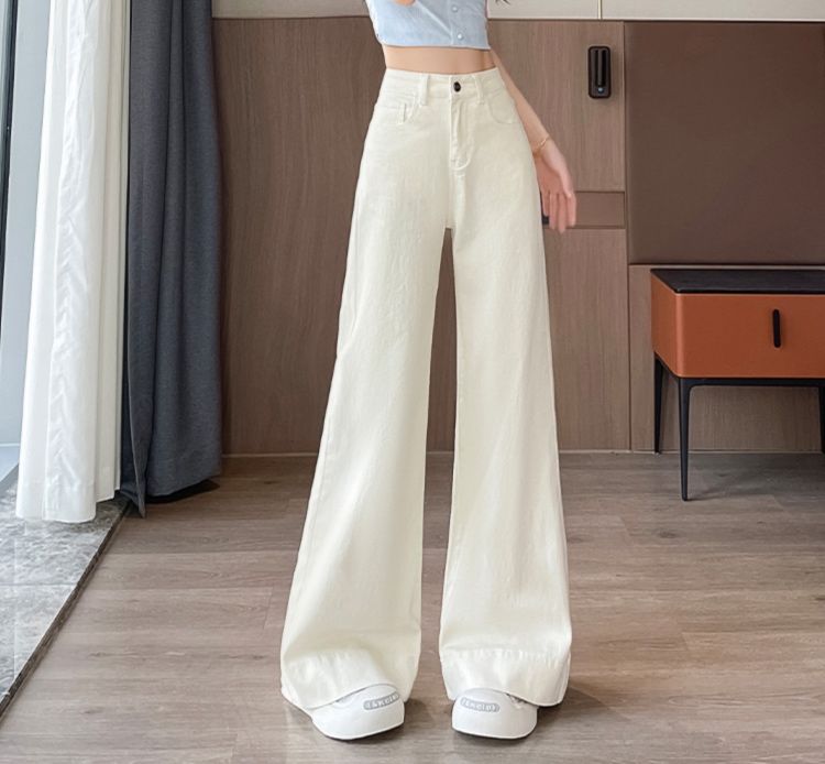 フレアパンツ ハイウエストワイドフレアデニム
