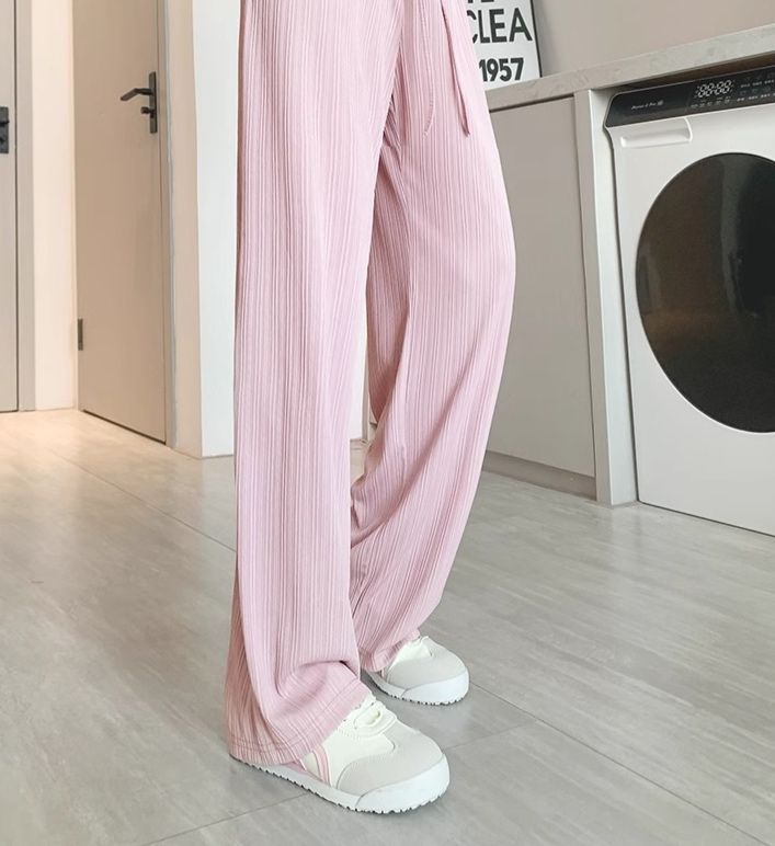 フレアパンツ 縦縞リラックスフレアパンツ