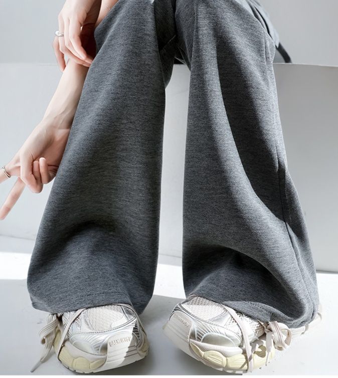 フレアパンツ 重ね着風フレアスウェットパンツ