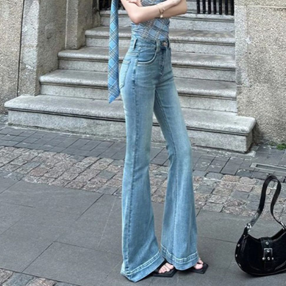 フレアパンツ 美シルエット 裾広がりデニム