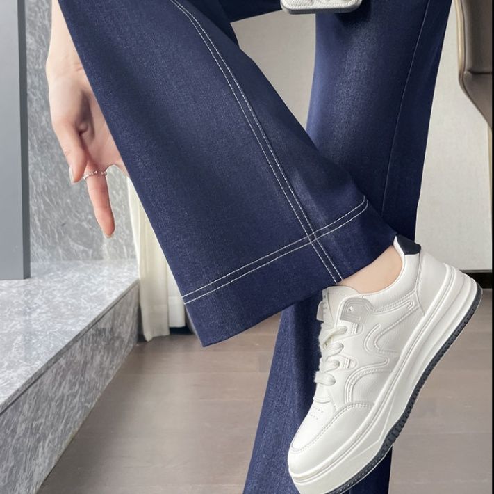 フレアパンツ 美脚引き立てハイウエストフレアデニム