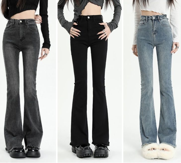 フレアパンツ 美脚効果抜群フレアデニム