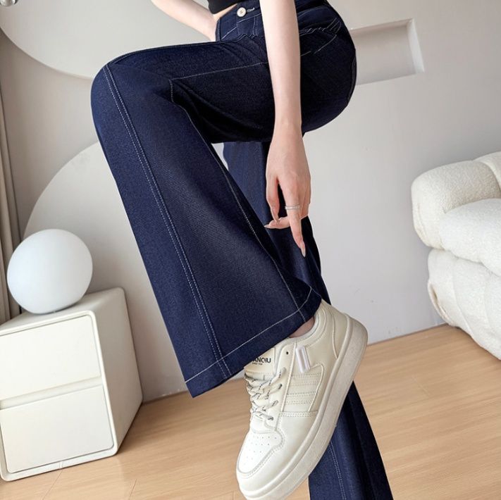 フレアパンツ すっきりシルエットフレアデニム