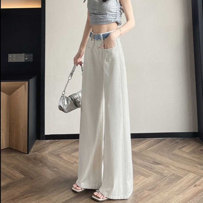 フレアパンツ 優雅な流れ高級デニムフレアパンツ