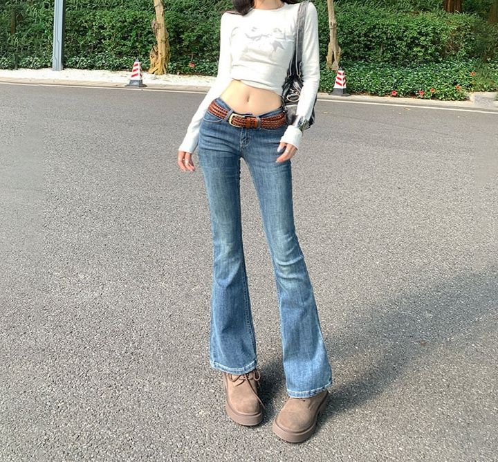 フレアパンツ ビンテージ風フレアデニム