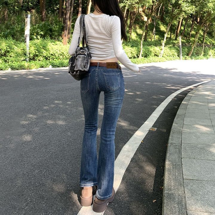 フレアパンツ ビンテージ風フレアデニム